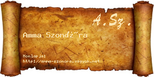 Amma Szonóra névjegykártya